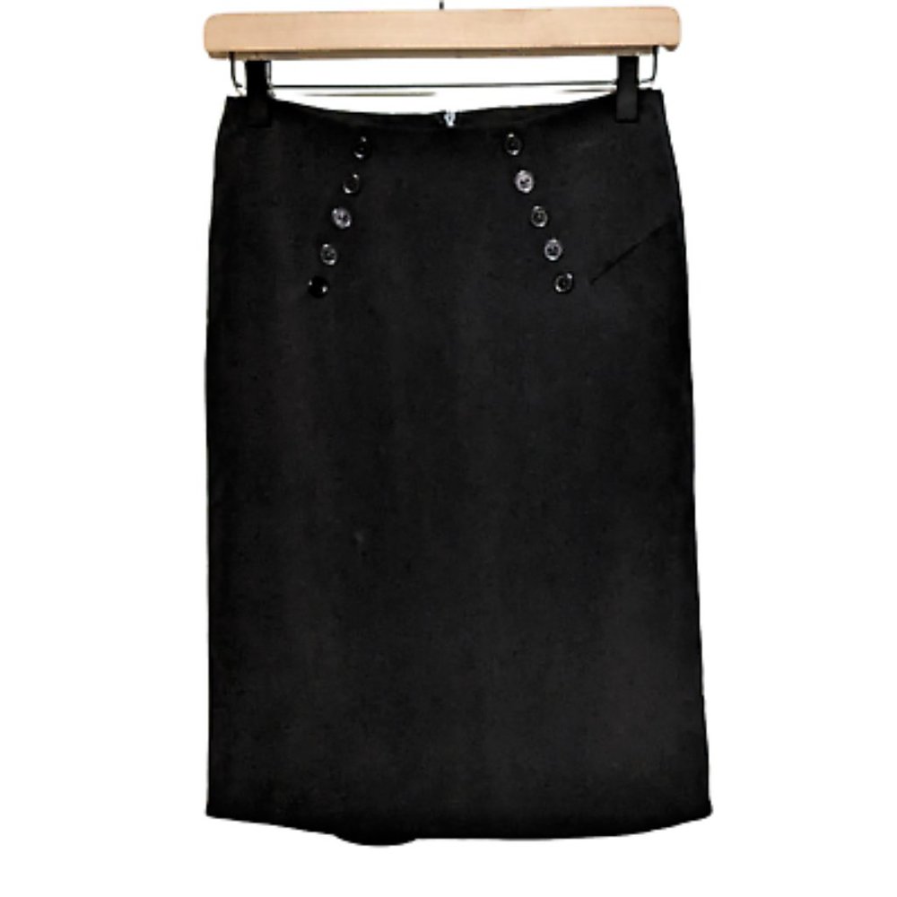 Black pencil skirt with zipper
